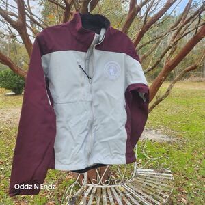 Jostens Large Einstein Charter High Olympians Jacket Gray & Maroon Polyester/Spa